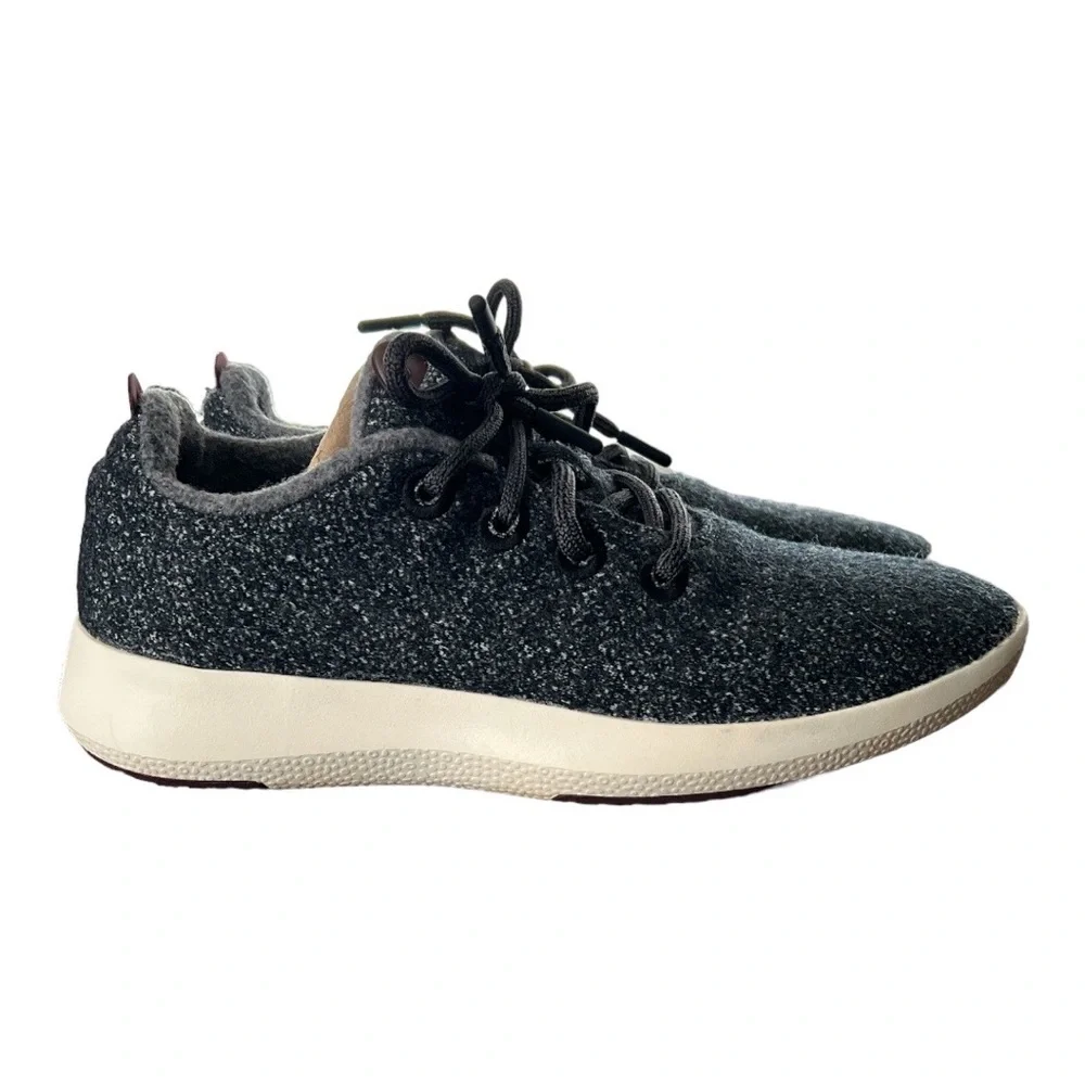 Allbirds Wool Runners Mizzles‎ Gray Cream Sneakers Tennis Shoes Lace Up Merino